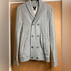 H&M Gray Double-Breasted Men's Jacket,S